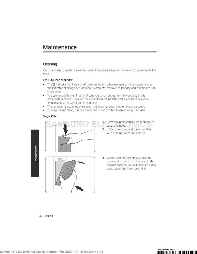 Image de la première page du manuel de l'appareil WA65A4002VS