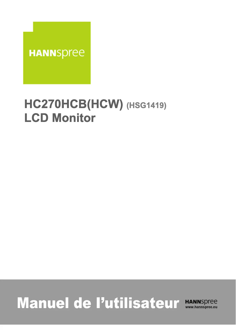 Image de la première page du manuel de l'appareil HC 270 HCB