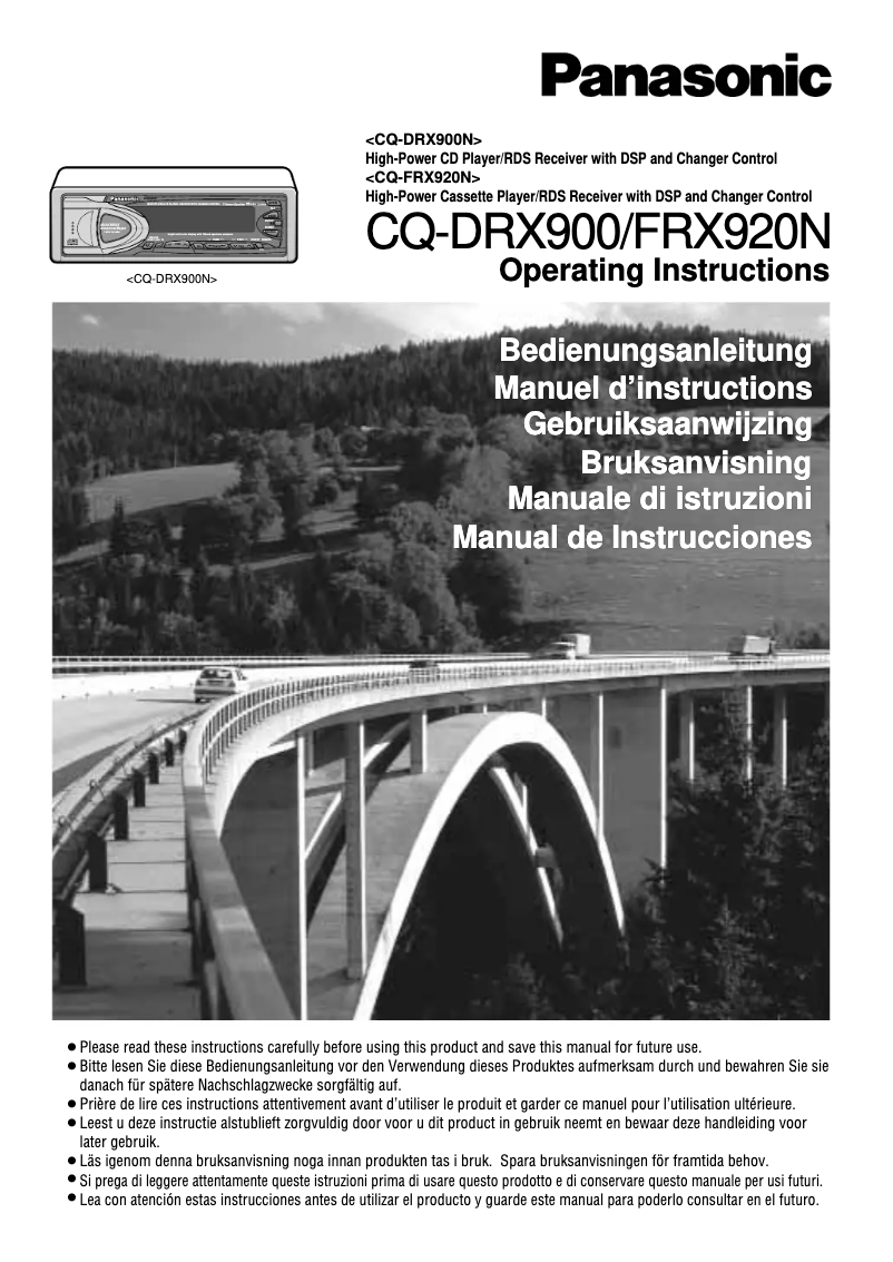 Página 1 del manual Manual de usuario Panasonic CQ-FRX920N