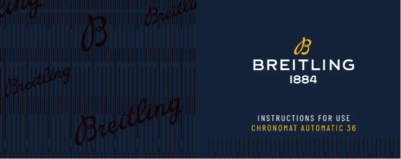 Page n°1 - Manuel utilisateur Breitling Chronomat Automatic 36