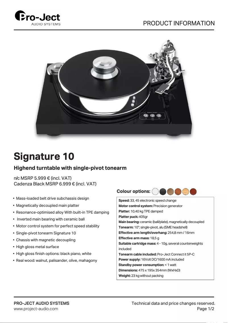 Image de la première page du manuel de l'appareil Signature 10