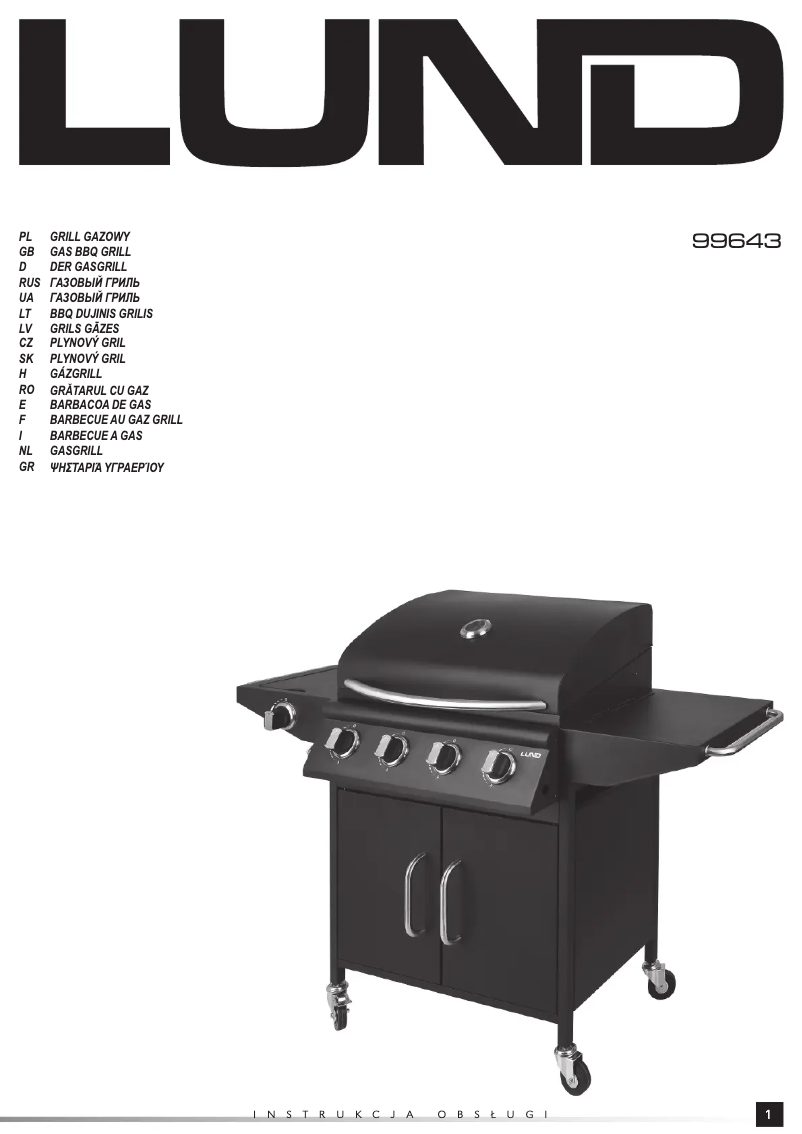 Page 1 de la notice Manuel utilisateur Lund 99643