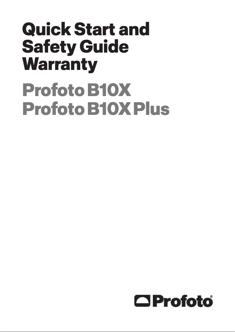 Image de la première page du manuel de l'appareil B10X Plus