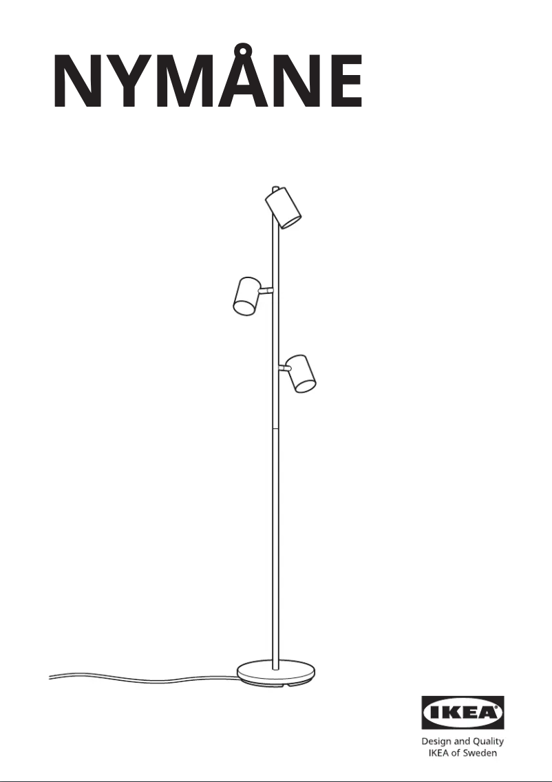 Page 1 de la notice Manuel utilisateur Ikea NYMÅNE 304.554.85