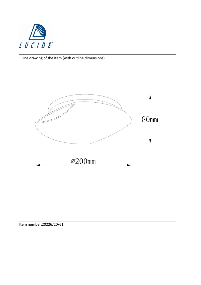 Page n°1 - Manuel utilisateur Lucide Lagan 20226/20/61