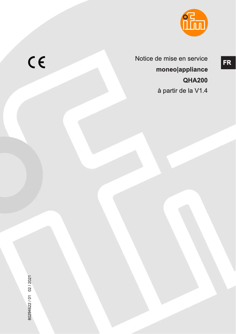 Image de la première page du manuel de l'appareil QHA200