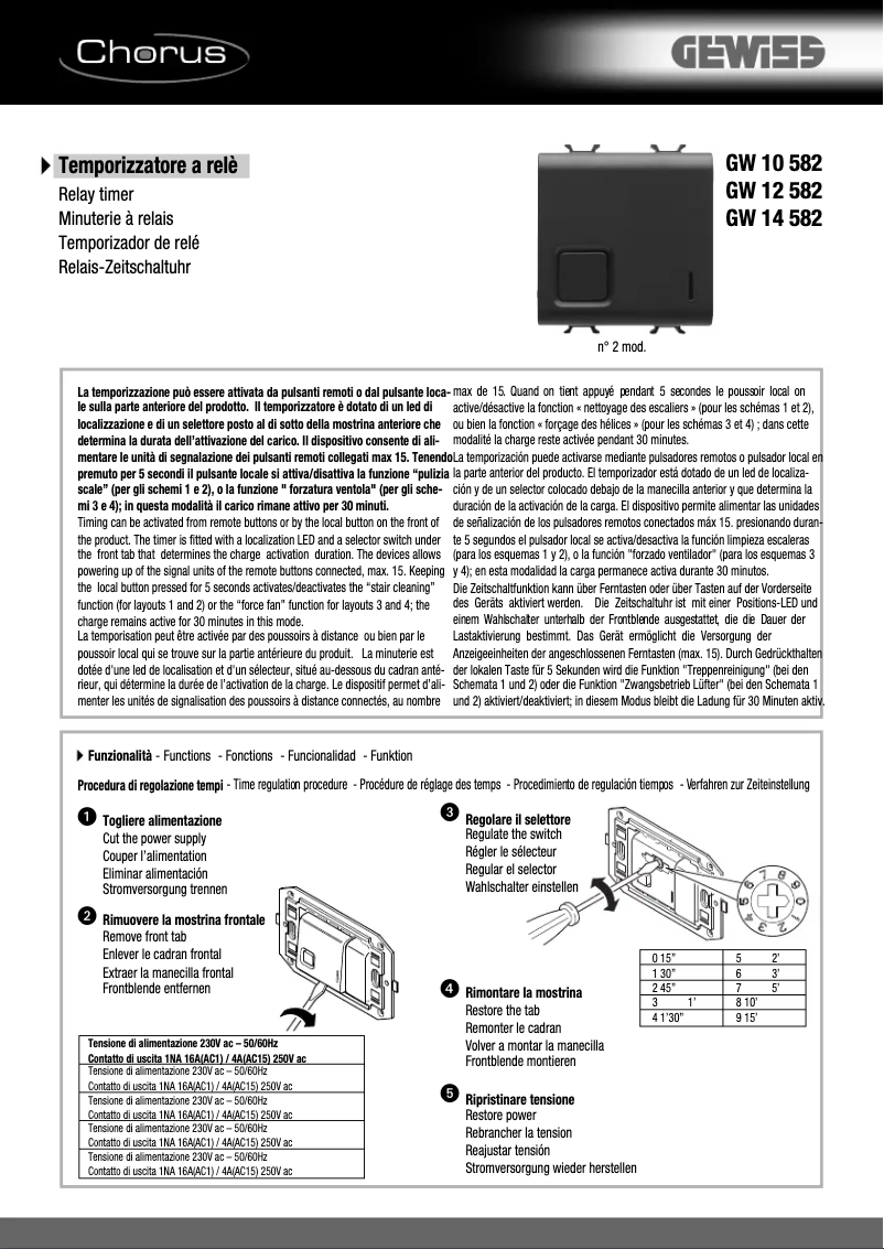Imagen de la primera página del manual del dispositivo GW12582