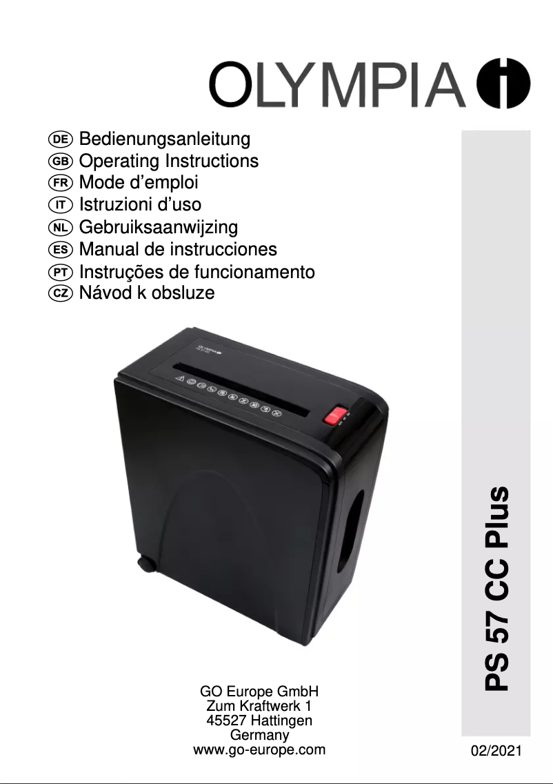 Page 1 de la notice Manuel utilisateur Olympia PS 57 CC Plus