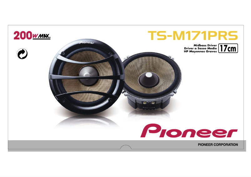 Image de la première page du manuel de l'appareil TS-M171PRS