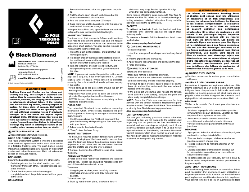 Image de la première page du manuel de l'appareil Alpine Carbon Z