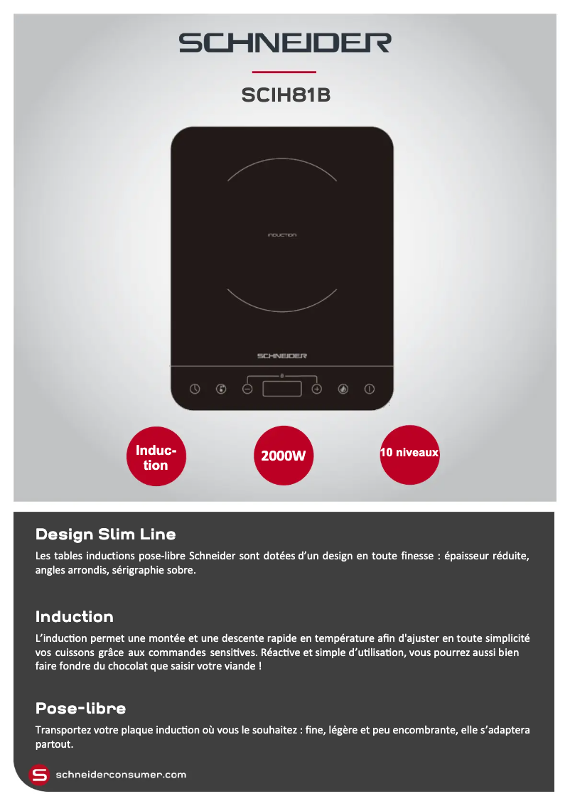Page 1 de la notice Fiche technique Schneider SCIH81B