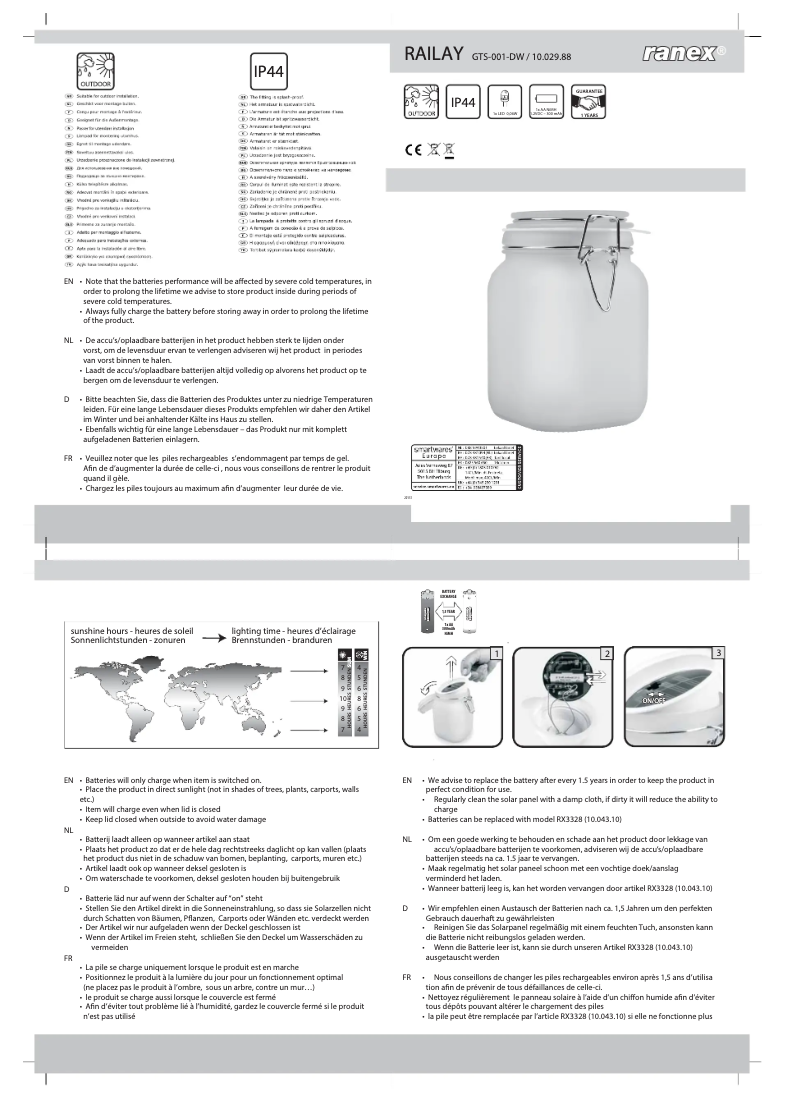 Page n°1 - Manuel utilisateur Smartwares 10.029.88