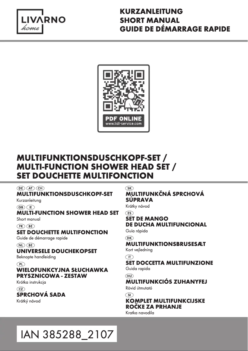 Page 1 de la notice Manuel utilisateur Livarno Lux HG00383A