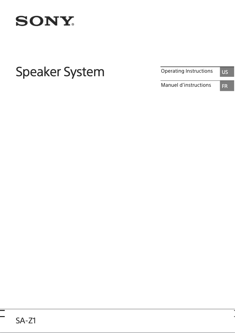 Imagen de la primera página del manual del dispositivo SA-Z1