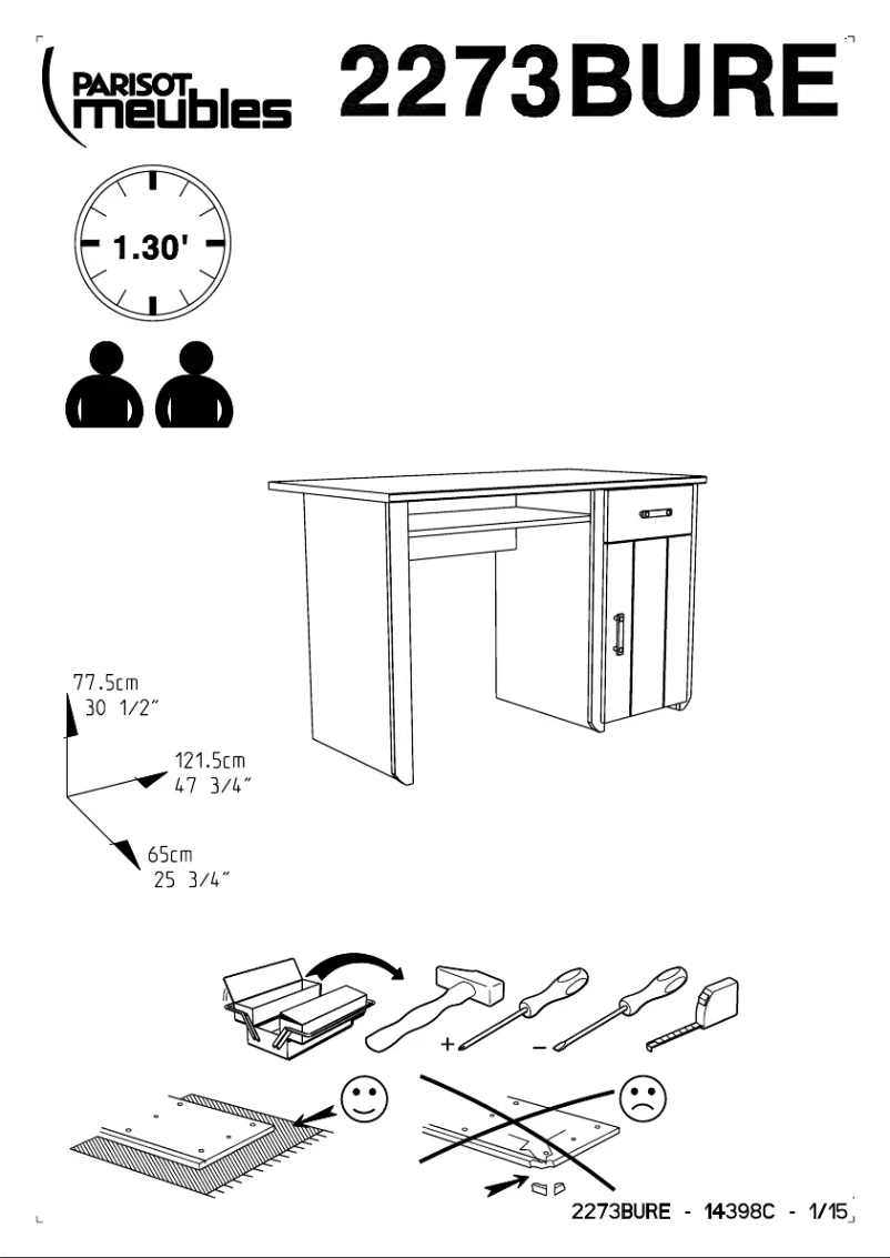 Page n°1 - Manuel utilisateur Parisot Biotiful 2273BURE