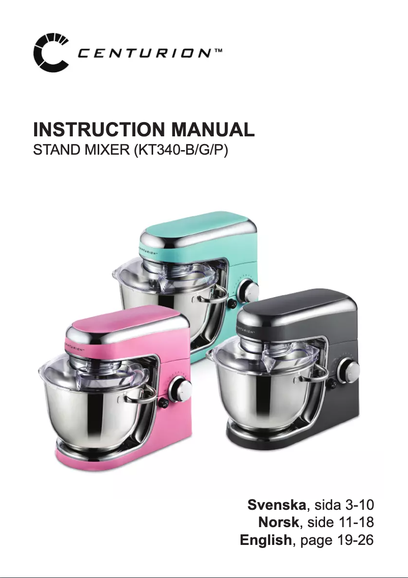 Page 1 de la notice Manuel utilisateur Centurion KT340B