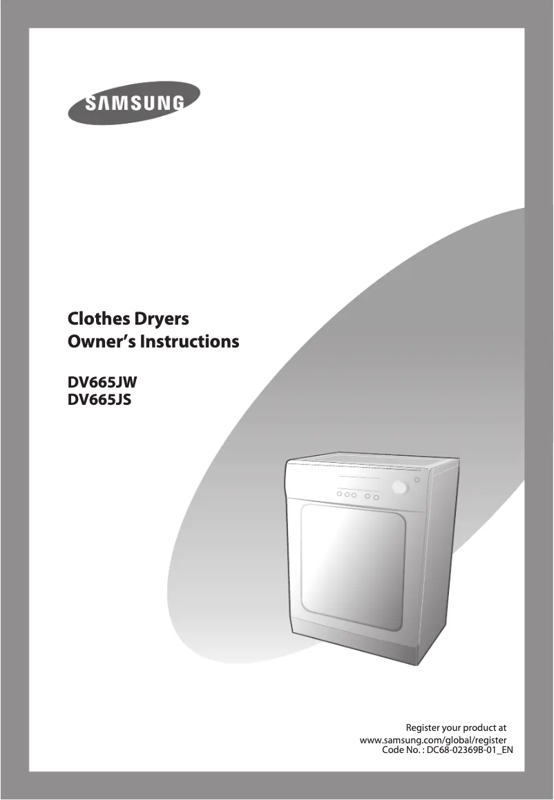 Page n°1 - Manuel utilisateur Samsung DV665J