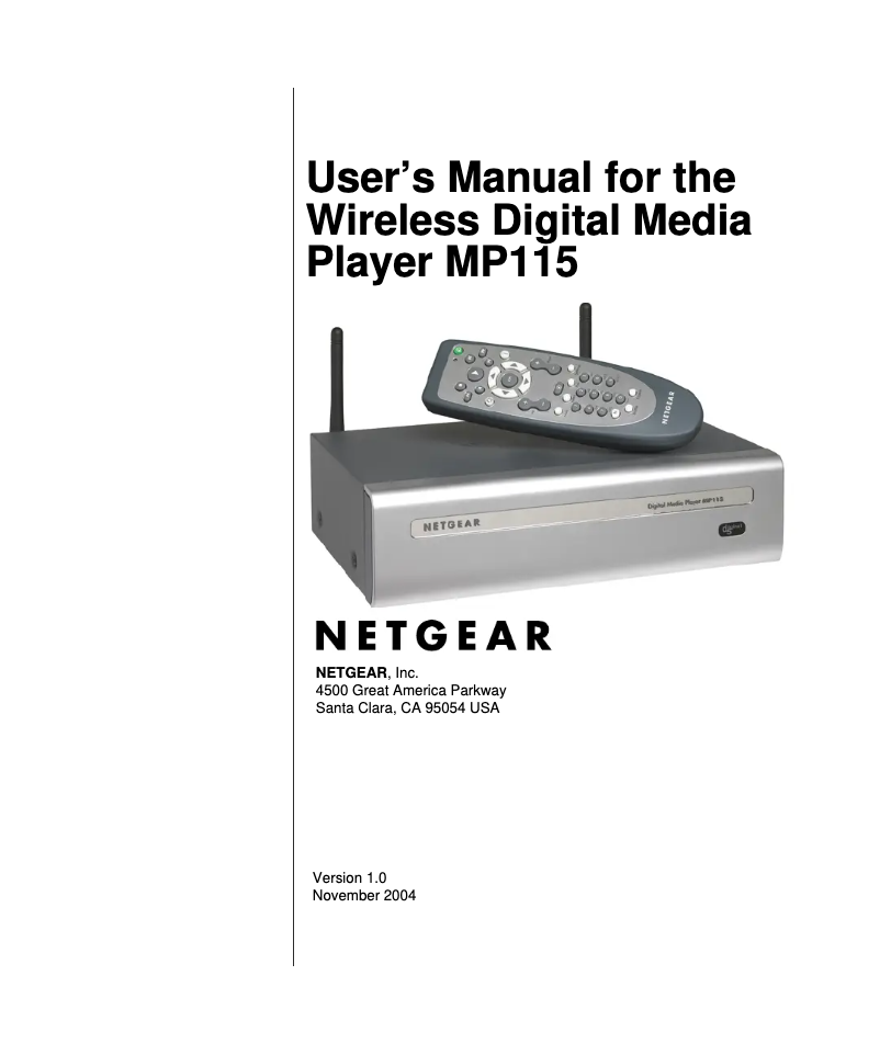 Image de la première page du manuel de l'appareil MP115
