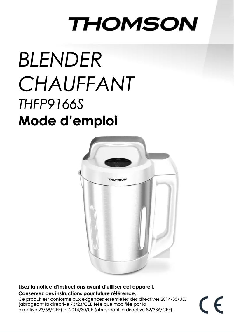 Image de la première page du manuel de l'appareil THFP9166S