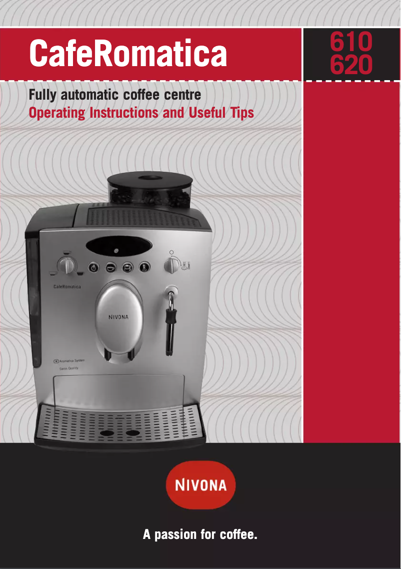 Página 1 del manual Manual de usuario Nivona CafeRomatica 620