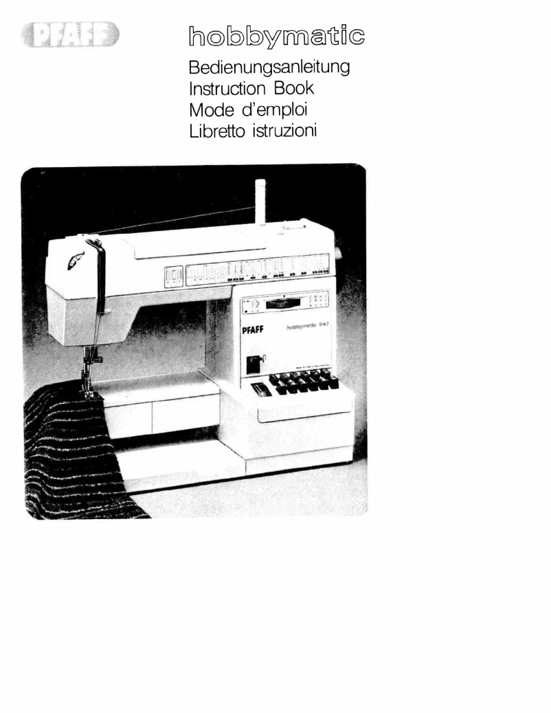 Page 1 de la notice Manuel utilisateur Pfaff Hobbymatic 927