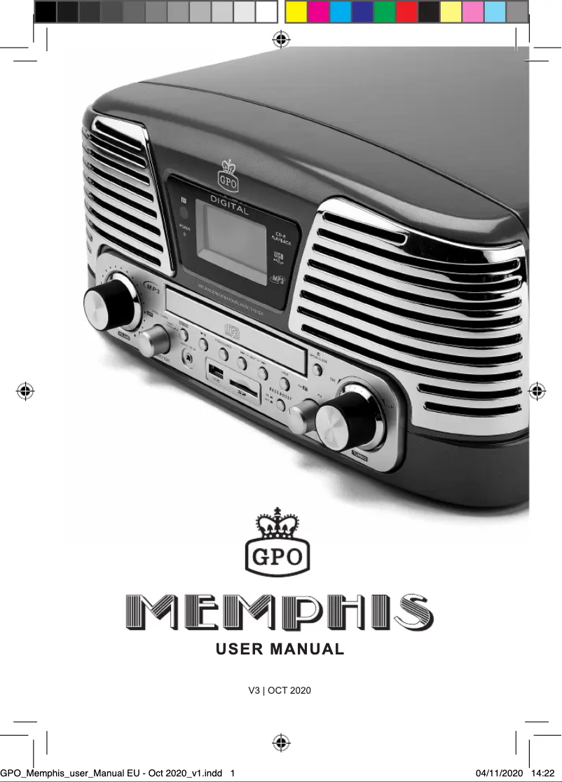 Image de la première page du manuel de l'appareil Memphis
