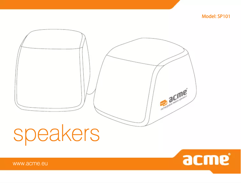 Page 1 de la notice Manuel utilisateur Acme SP101