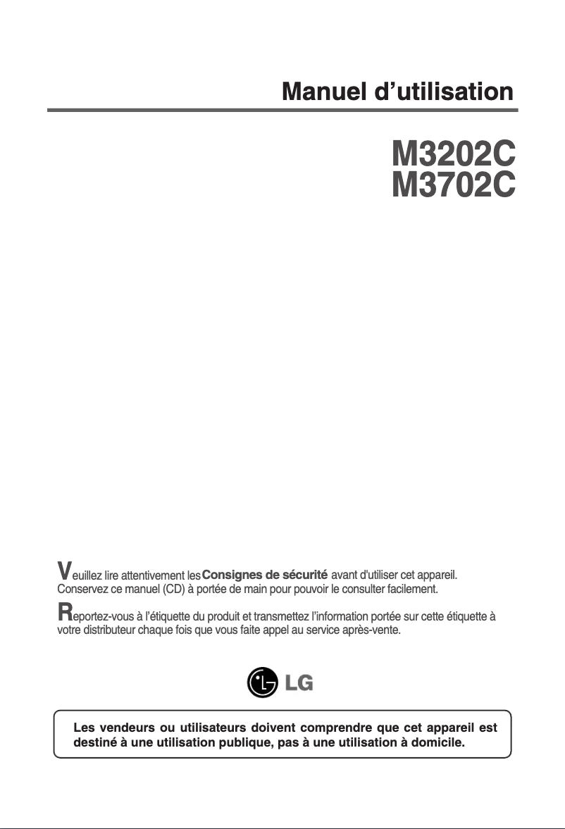 Page n°1 - Manuel utilisateur LG M3702C
