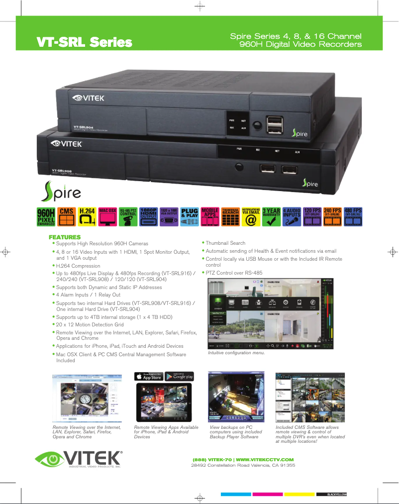 Page 1 de la notice Guide de démarrage rapide Vitek Spire VT-SRL908