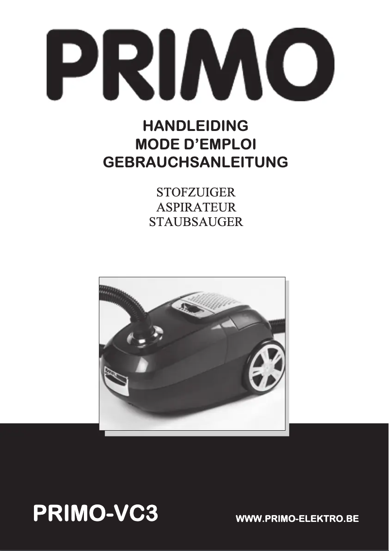 Page 1 de la notice Manuel utilisateur Primo VC3