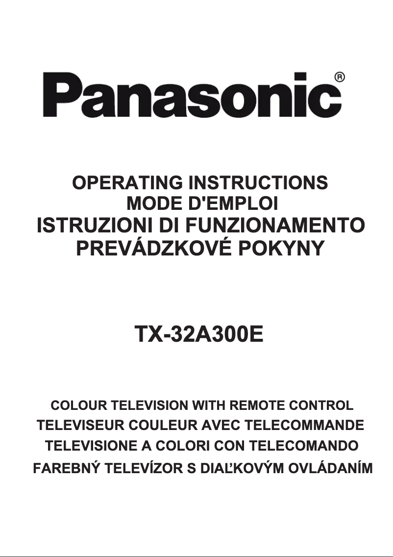 Page 1 de la notice Manuel utilisateur Panasonic Viera TX-32A300B