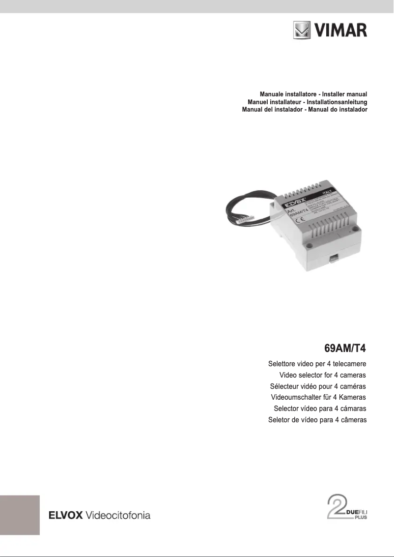 Page 1 of the manual User Manual Vimar ELVOX 69AM/T4