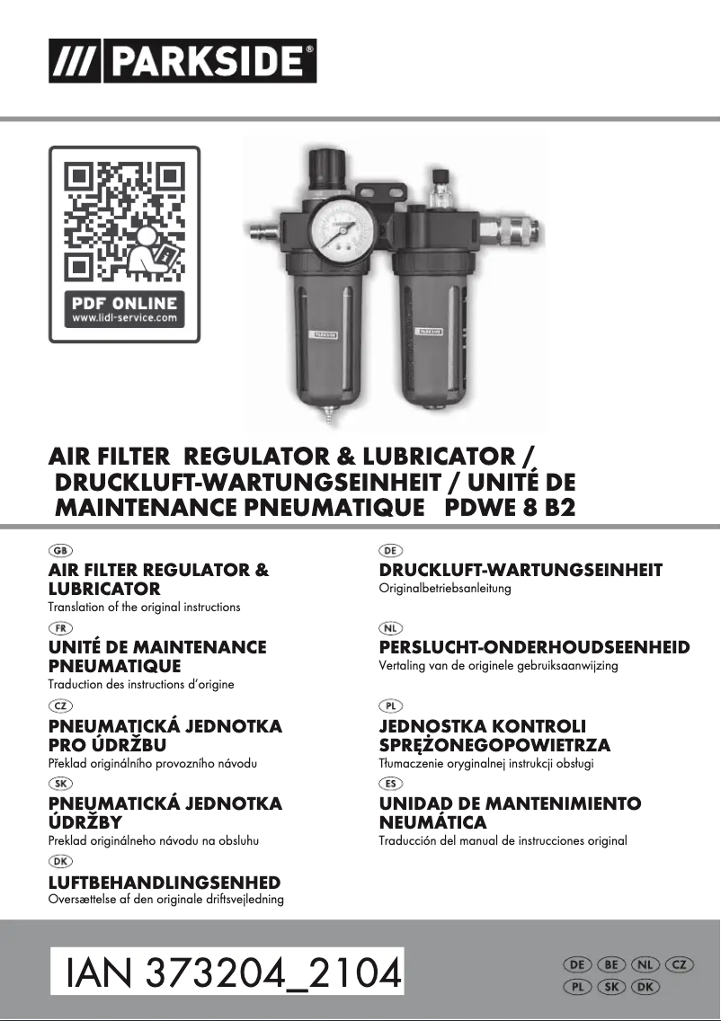 Image de la première page du manuel de l'appareil PDWE 8 B2