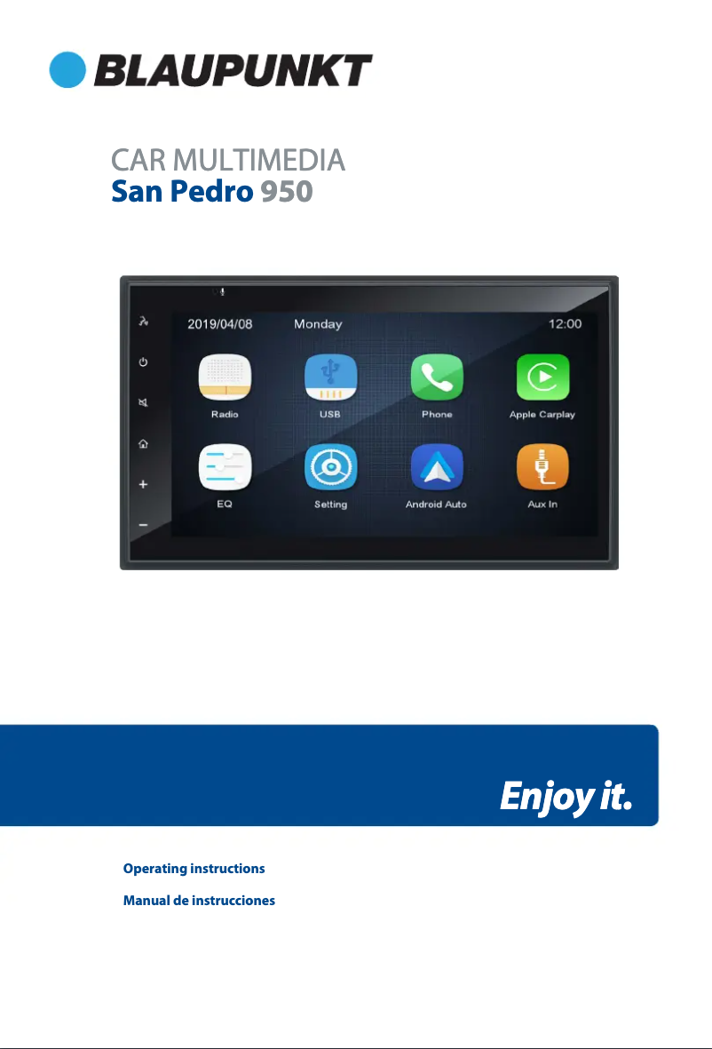 Image de la première page du manuel de l'appareil San Pedro 950