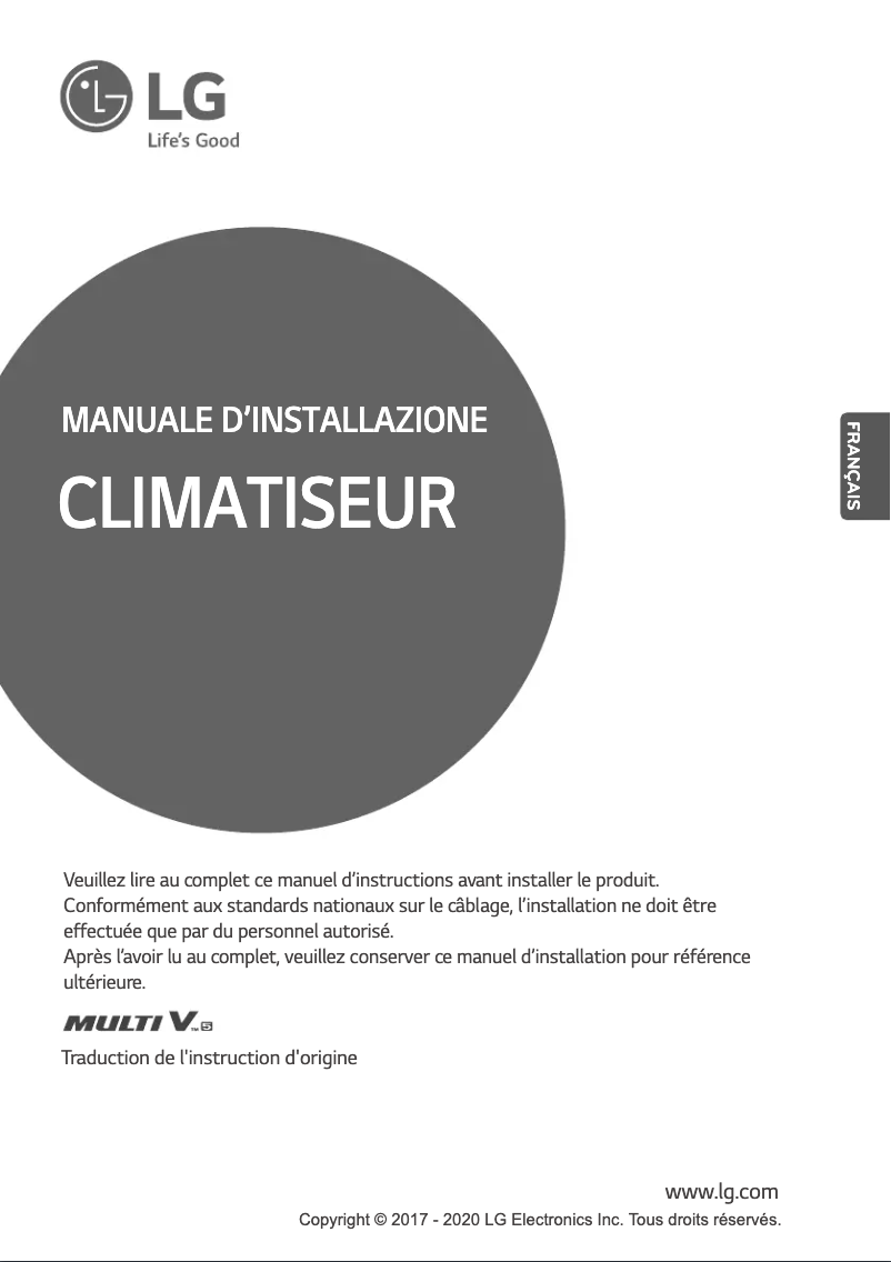 Image de la première page du manuel de l'appareil PRHR023