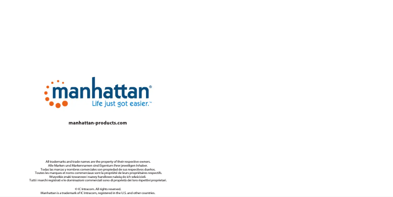 Page 1 de la notice Manuel utilisateur Manhattan Color Accents