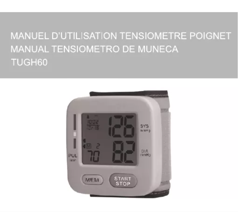 Image de la première page du manuel de l'appareil TUGH60