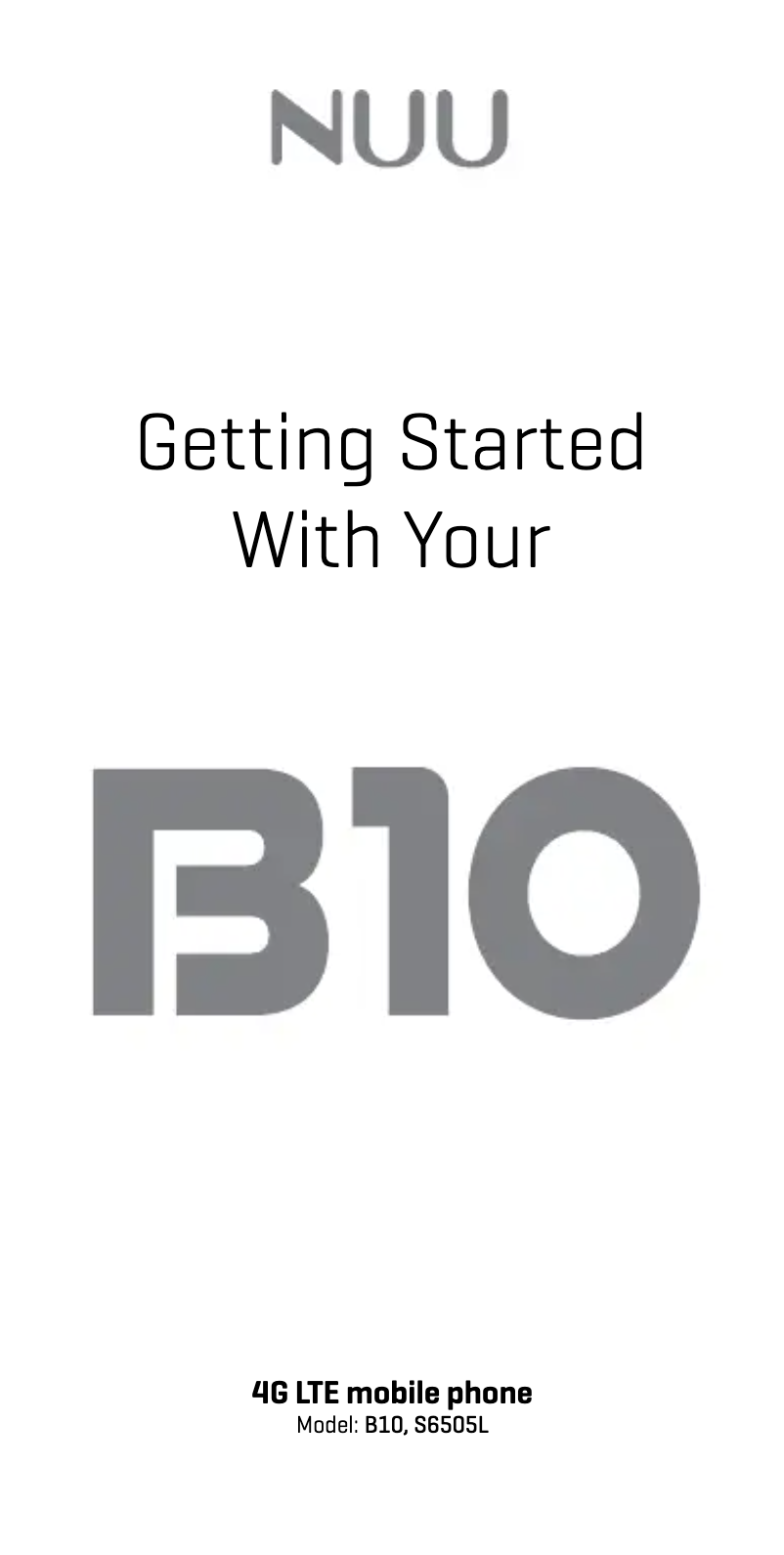 Page n°1 - Manuel utilisateur NUU Mobile B10