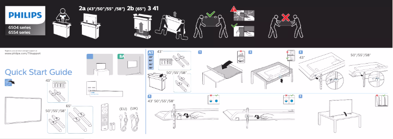 First page image of the manual for 65PUS6554
