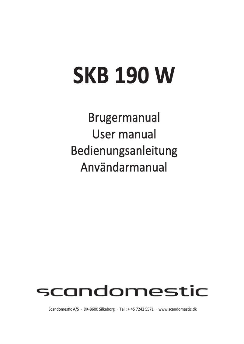 Image de la première page du manuel de l'appareil SKB 190 W