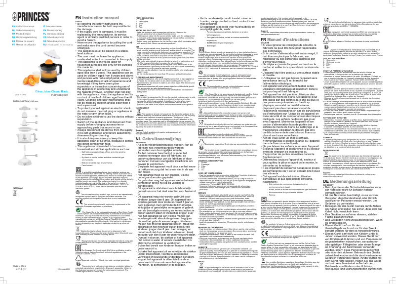Página 1 del manual Manual de usuario Princess 201004