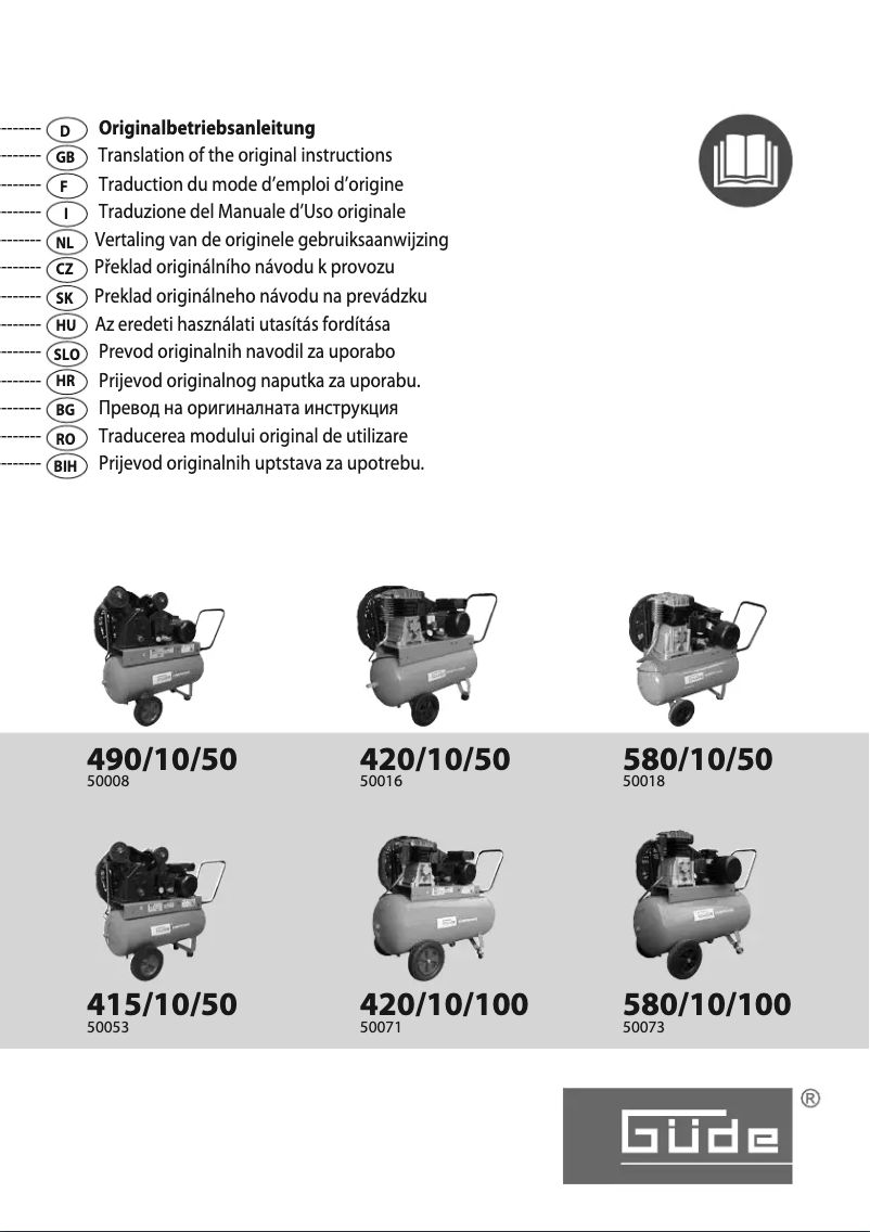 Image de la première page du manuel de l'appareil 490/10/50/400V
