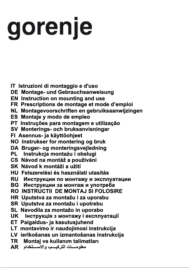 Page n°1 - Manuel utilisateur Gorenje DKG552-ORA-S