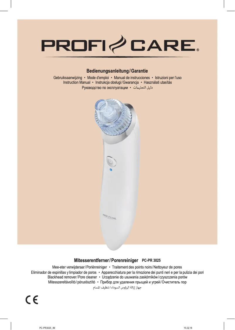 Image de la première page du manuel de l'appareil PC-PR 3025