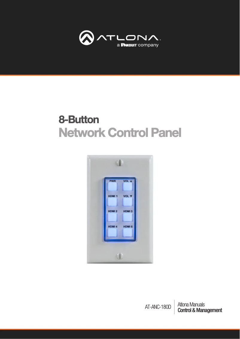 Page n°1 - Manuel utilisateur Atlona AT-ANC-108D