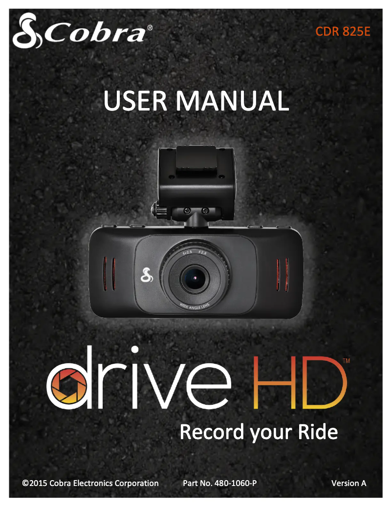 Page 1 de la notice Manuel utilisateur Cobra CDR 825E