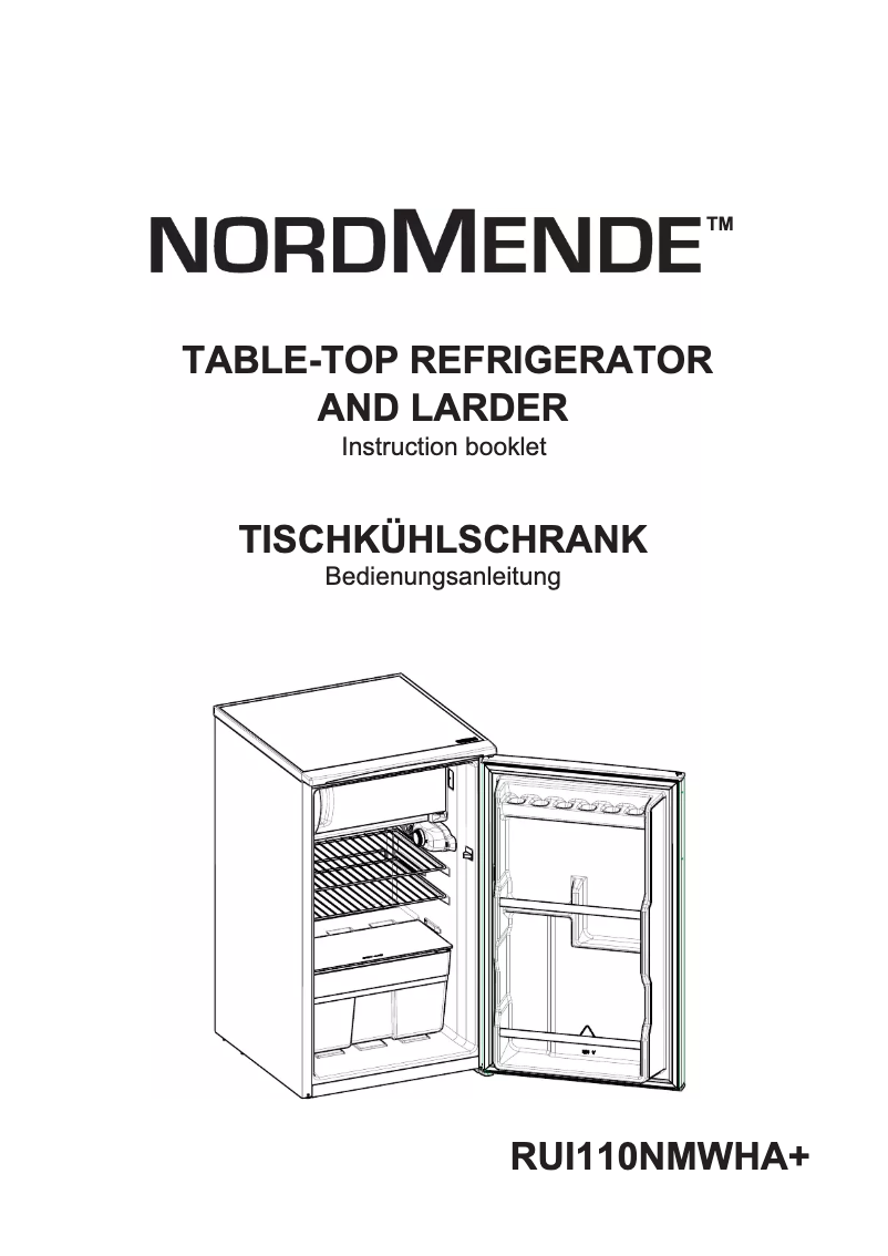 Image de la première page du manuel de l'appareil RUI110NMWHA