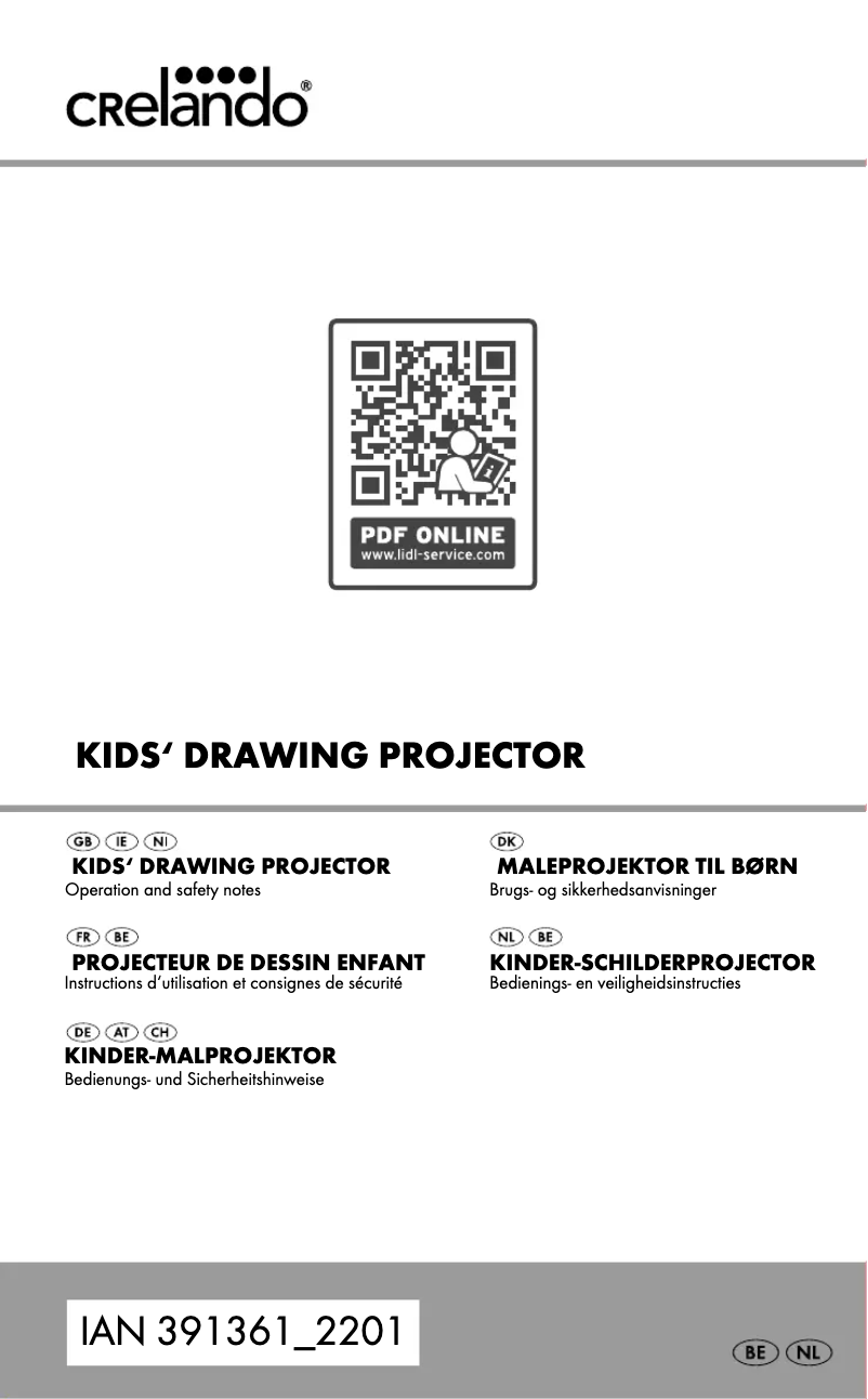 Page 1 de la notice Manuel utilisateur Crelando HG09476