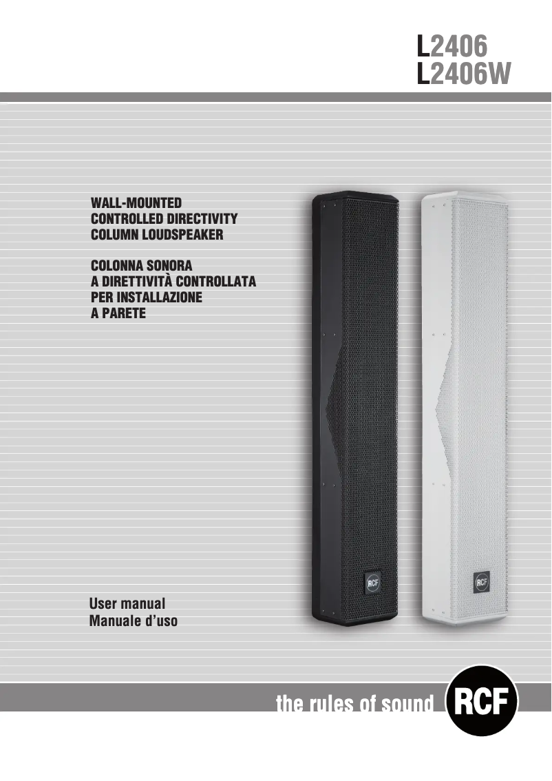 Page 1 de la notice Manuel utilisateur RCF L 2406T