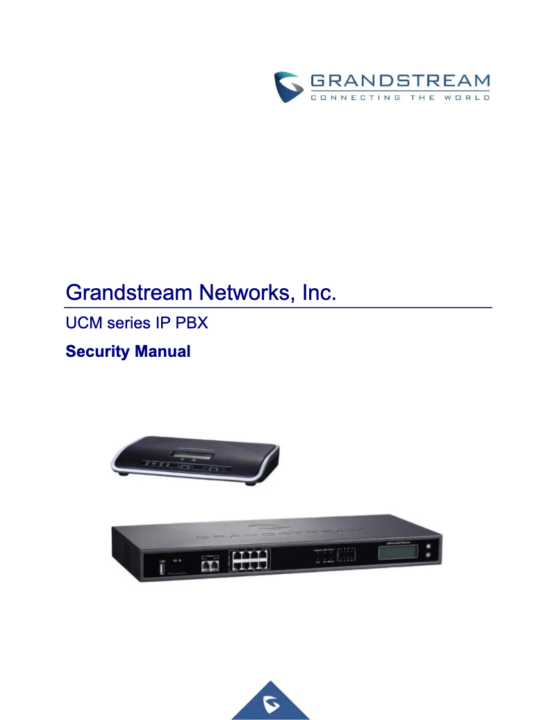 Page 1 de la notice Instructions de sécurité Grandstream UCM6200